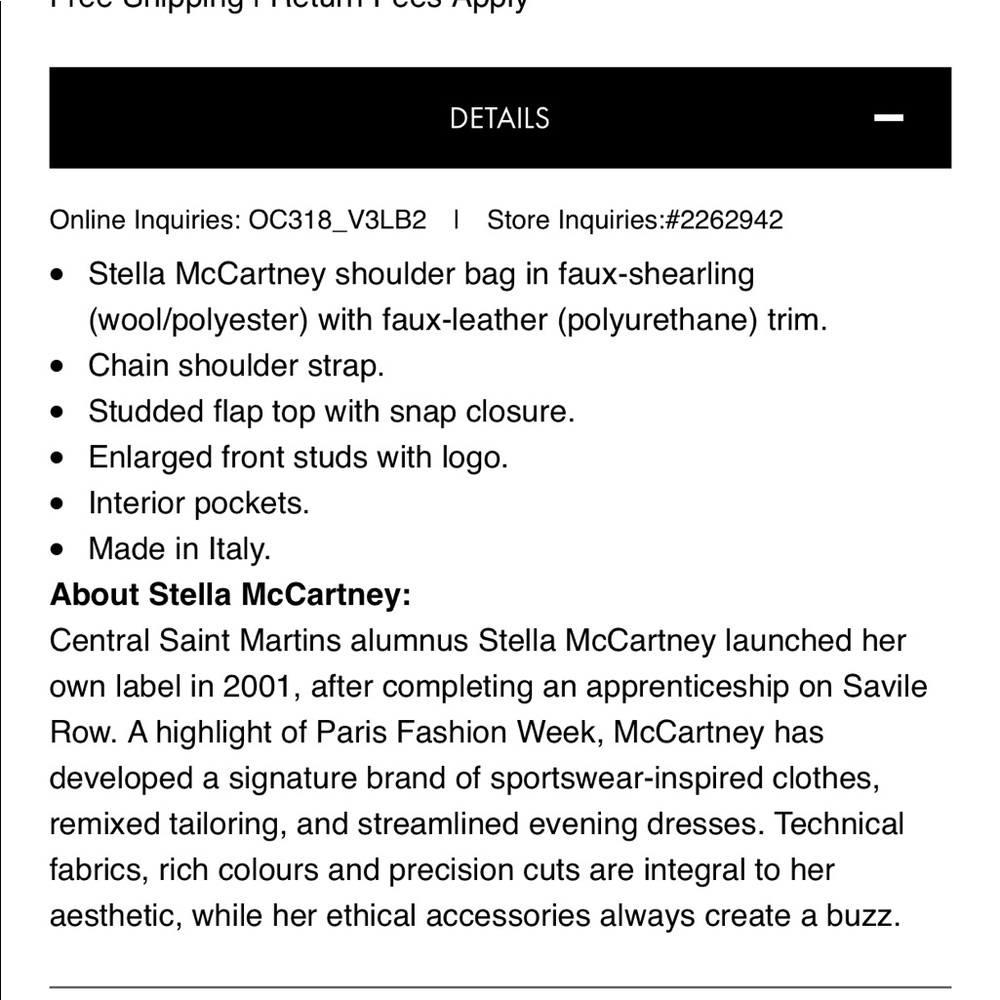 FINAL.Stella McCartney Shearling Fur Crossbody - Picture 3 of 8